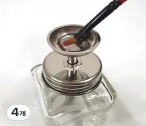 TANAGER 브러쉬 세척전용 유리 멘다 디스펜서 180ml, 4개, 투명