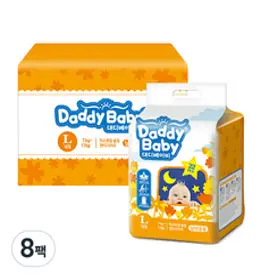 대디베이비 슬림 팬티형 기저귀 남여공용, 176매, 대형