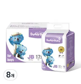 대디베이비 골드 팬티형 기저귀 남아용 점보(12kg~), 136매, 점보