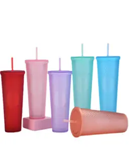빨대 대용량 텀블러 디저트39 콜드 리유저블 커피 머그 컵 공장 710ml 24oz 여름, B