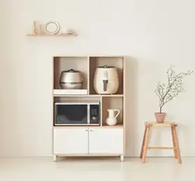 동서가구 이즈 글랜 800 멀티 렌지대 방문설치, 오크화이트