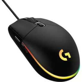 로지텍 G102IC 2세대 LIGHTSYNC 게이밍 유선마우스, MU0054, 블랙