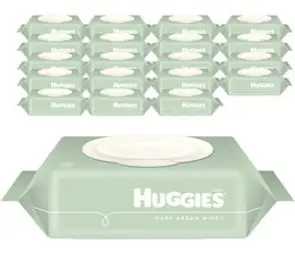 하기스 퓨어 그린 유아물티슈 캡형, 72매, 20개