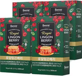 본네 로얄 링곤베리 15g x 14p, 210g, 4개