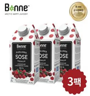 본네 (etv)(옵션선택)본네 링곤베리 퓨레 주스 500ml, 상세 설명 참조, 1팩