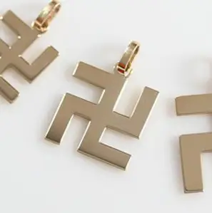 코지쥬얼리 14k 18k 심플 만자 펜던트 (중)