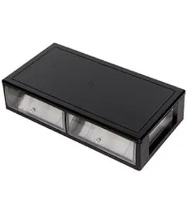 하라코리아 2칸 서랍 모니터 받침대 MS-1DB-2, 블랙