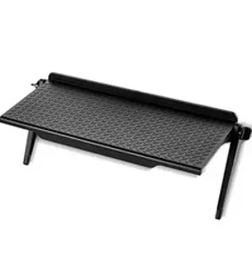 맥라이프 베이섬 TV 모니터 셋탑박스 접이식 받침대 선반 300mm, 1개, 블랙, 블랙