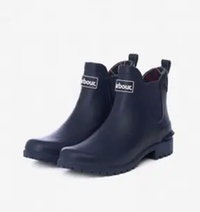Barbour 바버 레인부츠 숏 윌튼 첼시 웰링턴 네이비