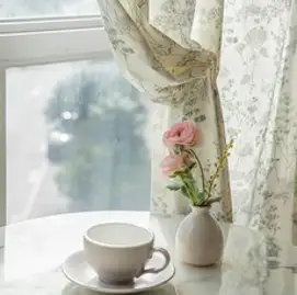 바자르 모로코 광목 가리개 커튼