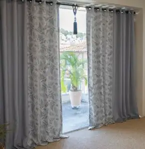 바자르 빛차단 고밀도 3중직 자카드 아일렛 암막커튼세트