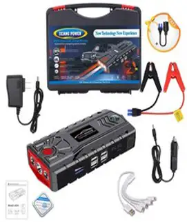 자동차 차량용 점프스타터 카스타터 99900mah 5000a 파워뱅크 휴대용 충전기 12v 부스터 디젤 가솔린 충전기 배터리 밧데리 점프 스타트 오토바이, 32000ma 표준 세트, 1개