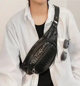 위빙 웨이스트 크로스 힙색 숄더 남여공용 커플 가방 명품 패턴