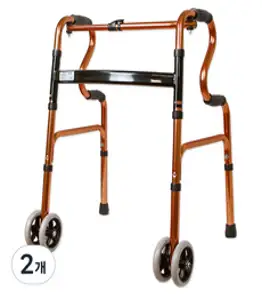 고령자용 2단 손잡이 더블 바퀴워커 보행 보조차, 2개