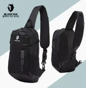 블랙야크 공용 등산 슬링백 가벼운 크로스 백 343슬링백Z 2BYABX3915 남자 여자 미니 소형 경량 아웃도어 보조 가방, 블랙