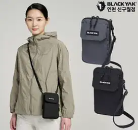 블랙야크 남자 여자 어깨끈 탈부착가능한 핸드폰 스마트폰가방 크로스백 미니크로스파우치