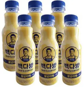 빽다방 황금라떼 450ml x 6개 빅사이즈 대용량 백다방커피 사무실탕비실 회의실음료
