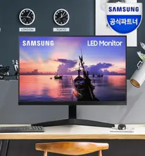 삼성전자 24인치(60.4cm) S24R35A 3면 슬림 베젤 모니터 프리싱크 75Hz LS24R35AFHKXKR