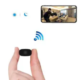 1/1+1 가정용 감시카메라 스마트 WiFi 원격 감시 카메라 나이트비전카메라, 블랙, 4X3.6cm