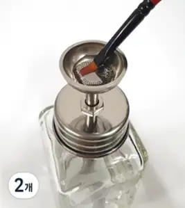 TANAGER 브러쉬 세척전용 유리 멘다 디스펜서 180ml, 2개, 투명