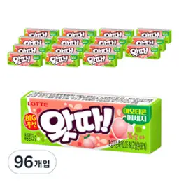 왓따 복숭아 껌, 23g, 96개입