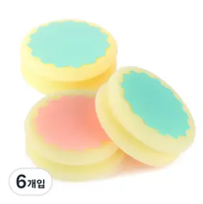 모나코올리브 동글이 제모스펀지, 6개입