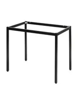 도리퍼니처 30각 철제프레임 입식테이블 900 x 600 mm, 블랙