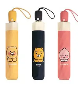 카카오프렌즈 3단 접이식 완전자동우산 / 튼튼한 원터치 가벼운 3단자동우산