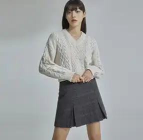 미쏘 여성용 케이블 풀오버 니트