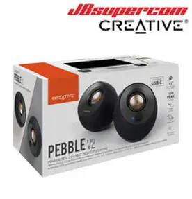 크리에이티브 CREATIVE 페블 PEBBLE 2.0 V2 V3 스테레오 미니 스피커 정품 - JBSupercom, 블랙