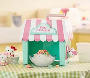 레트로빙수기 헬로키티 빙수기계 귀여운 빈티지카페, 크기 27x20x31cm