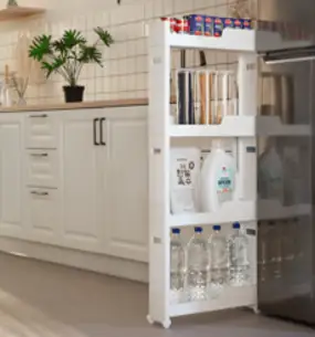 코멧 이동식 틈새 선반, 화이트, 1개