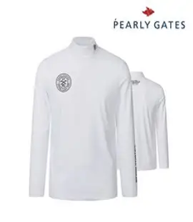 파리게이츠 골프 pearlygatesgolf남성 폴리 모크넥 티셔츠 P512B3TS904_WH, 006, WH, 1개