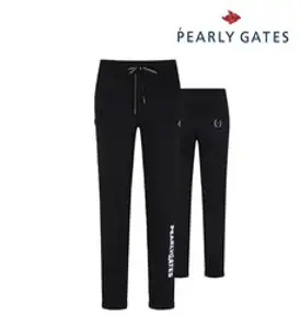 파리게이츠 골프 pearlygatesgolf여성 카브라 밴딩 트레이닝 팬츠 P521A3PF357_BK, 000, BK, 1개