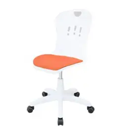 체어포커스 킹스 회전의자 KS800-RT, 바디(화이트), 방석(오렌지)