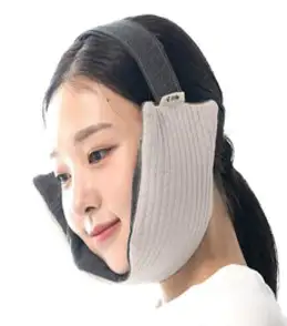 레드빈 팥으로 채운 턱관절 찜질팩, 밀크화이트, 1개