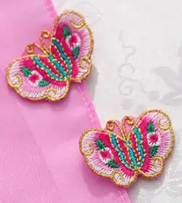 아장아장 고운나비장식 패치, 혼합 색상, 6개