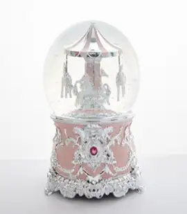 JARLL 회전목마 스노우볼 PA1901, 핑크