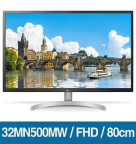 LG모니터 32MN500MW 32인치모니터 IPS패널 화이트색상 사무용/가정용모니터