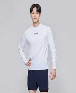 BARREL 맨 에센셜 릴렉스핏 래쉬가드 화이트 B3SMWRG002WHT MEN ESSENTIAL RELAX FIT RASHGUARD WHITE 5002633919