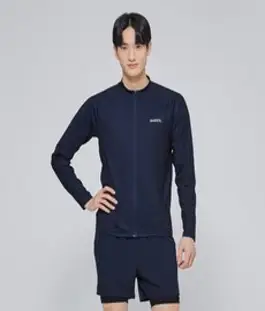 BARREL 맨 에센셜 릴렉스핏 집업 래쉬가드 네이비 B3SMWZR002NAV MEN ESSENTIAL RELAX FIT ZIP UP RASHGUARD NAVY 5002704638
