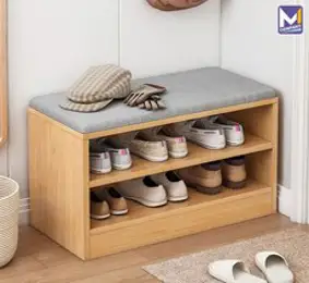 벤치형신발장 현관 붙박이 슬림 야외 미니 아파트현관신발장 신발 교환 의자, 50 * 30 * 45pu 주황색