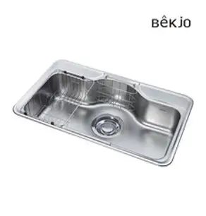사각씽크볼 씽크대 씽크볼 다기능 304 스테인리스 스틸 주방 싱크대 대형 싱글 슬롯 접시 대야 터치 폭포 디지털 디스플레이, [06] 68X45CM-WS-A