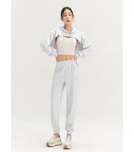 젝시믹스 핀턱 조거팬츠 바지 라이트멜란지