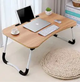 바네스데코 침대 노트북 랩탑 베드 테이블, 올블랙