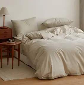 바운티풀 프리미엄 코마사 사틴면 호텔 이불커버, 화이트