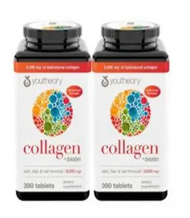 유씨어리 콜라겐 어드벤스드 포뮬라 390정 (타블렛) youtheory Collagen Advanced Formula 390 Tablets [3개 SET], 3개