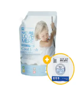 네이쳐러브메레 아기 섬유유연제 쿨프레쉬향 리필형+세탁조클리너, 9개, 1300ml
