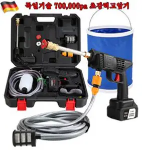 SHILONG 무선 고압세척기 고압세차기 휴대용 세차기 물분사량 1분 6L, 본품 + 배터리 2개이상, 1개