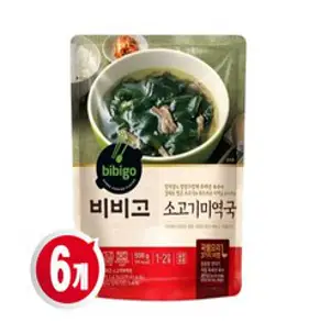 비비고 소고기 미역국, 500g, 5개